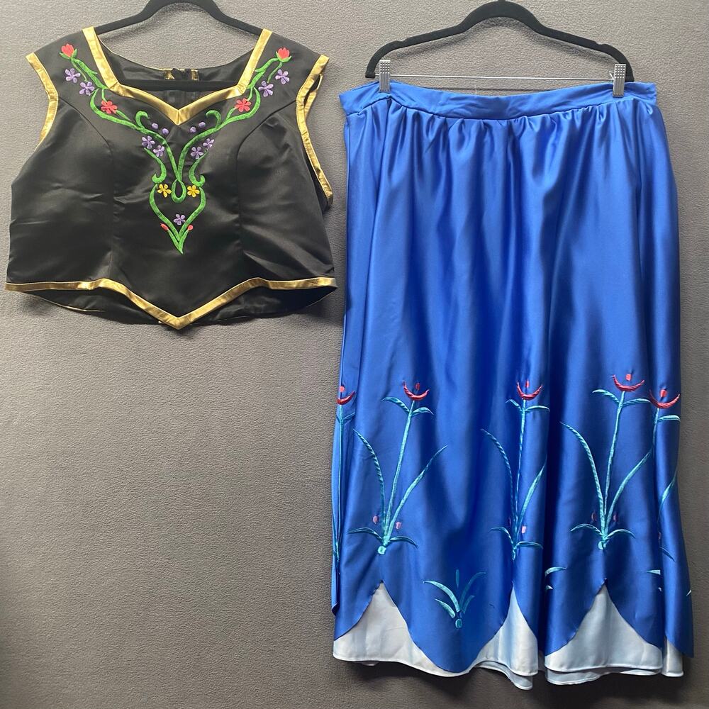 Anna Frozen Arendelle Princess Costume Halloween Cosplay‎ 2 Pieces 1X? No Size